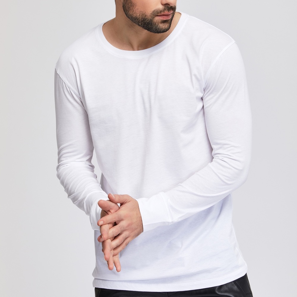 Men's long sleeve t-shirts 100 % great quality Turkish Pima cotton Luxurious